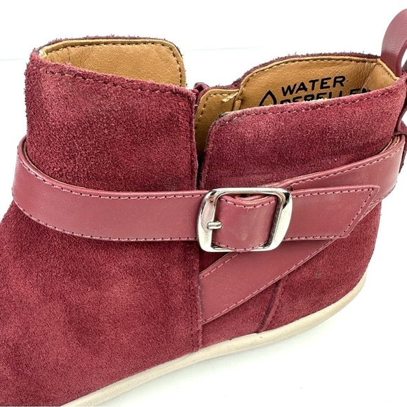 Vionic Romy Ankle Boot 7.5 Red Shiraz Zip Up Bootie Womens Brand New - Picture 9 of 10